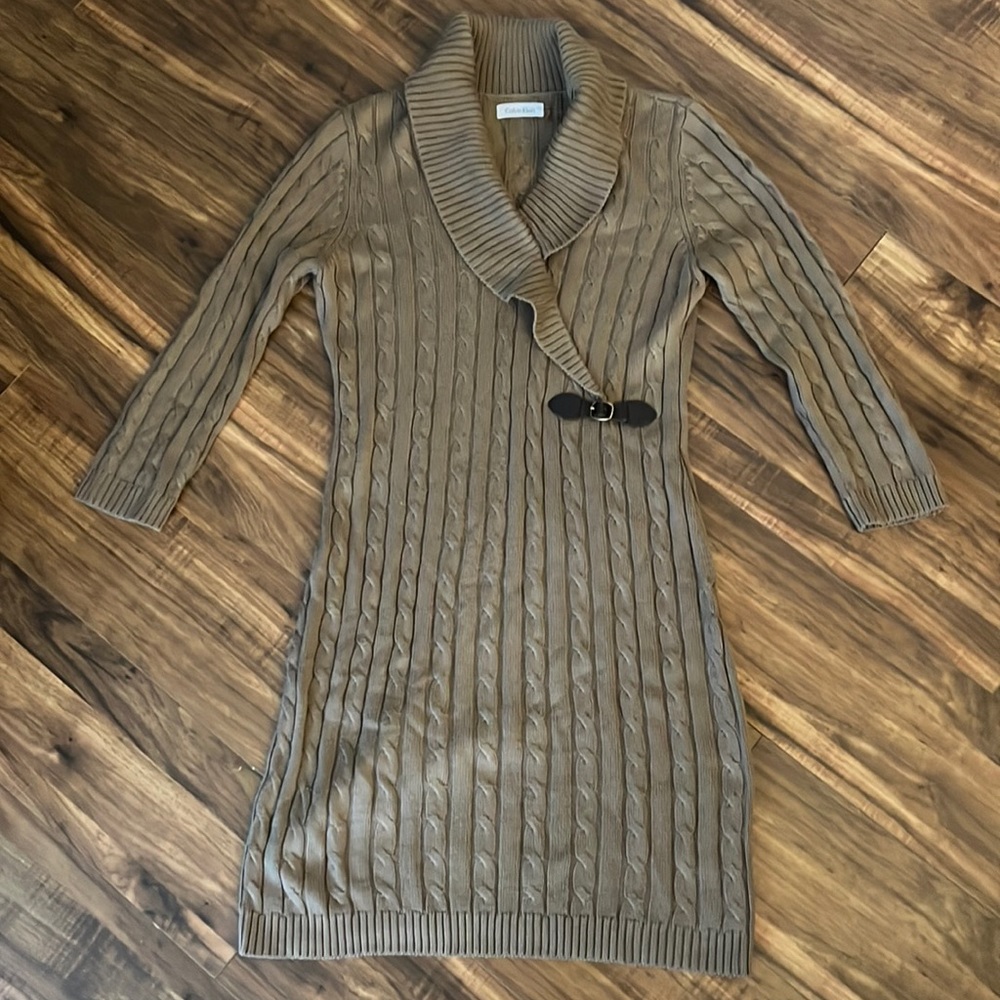 Calvin Klein cable knit sweater dress